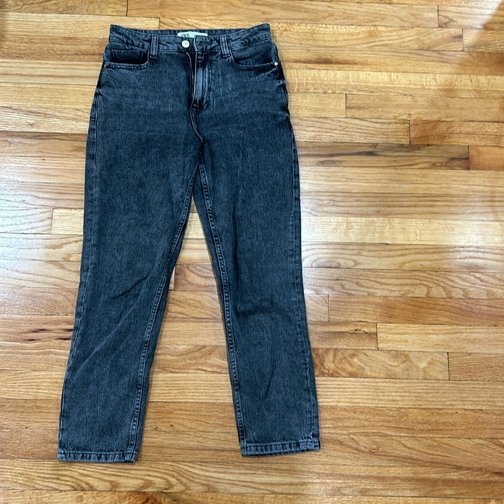 Faded Black Straight Zara Jeans